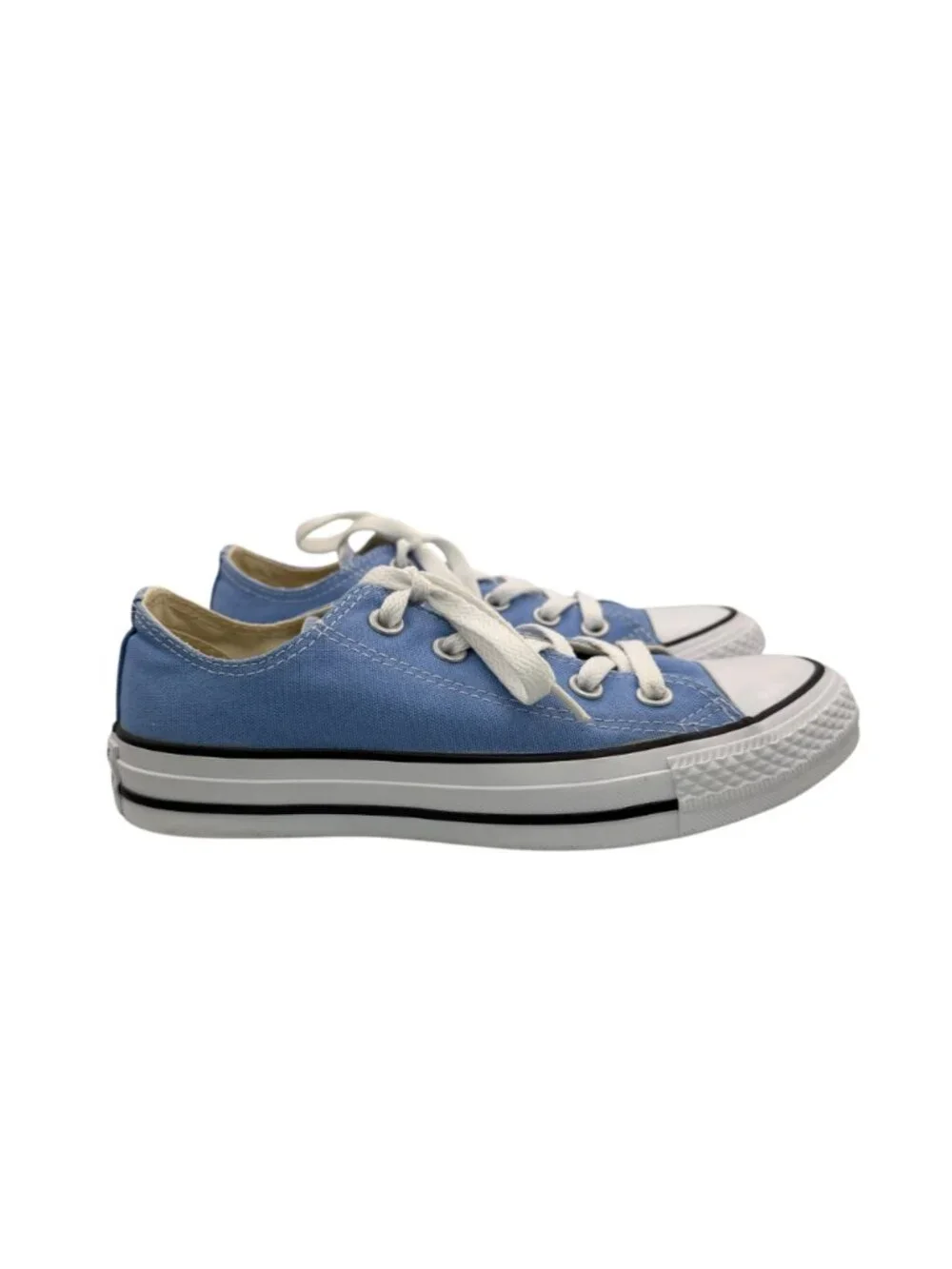 Converse All Star Low Top Lace Up Canvas Pioneer Blue Sneakers (5) - Picture 2 of 15